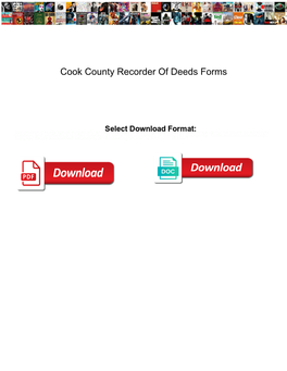 Cook County Recorder of Deeds Forms