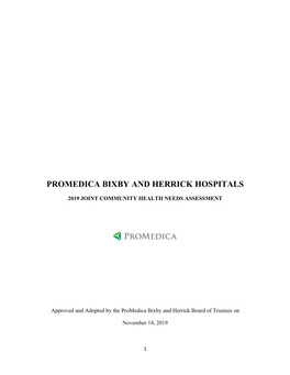 Promedica Bixby and Herrick Hospitals