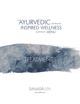 Ayurvedic Inspired Wellness Menu