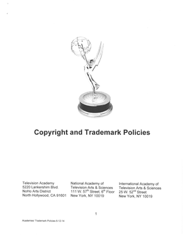 Copyright and Trademark Policies