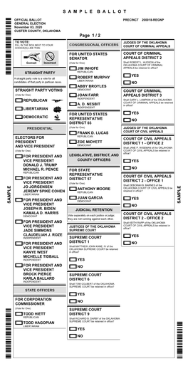 General Election, Weatherford, Precinct 18