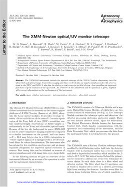 The XMM-Newton Optical/UV Monitor Telescope