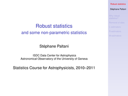 Robust Statistics