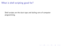 What Is Shell Scripting Good For?