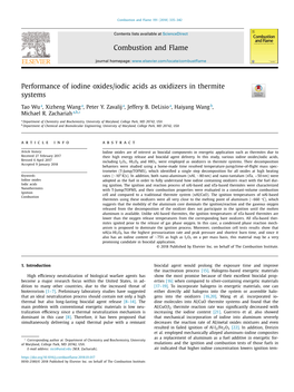 Performance of Iodine Oxides/Iodic Acids As Oxidizers in Thermite Systems