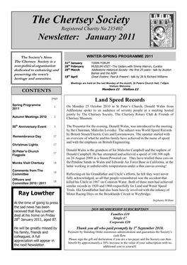 Chertsey Soc Newsletter Jan 2011