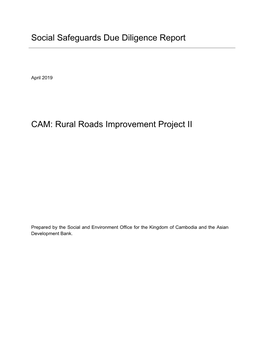 Rural Roads Improvement Project II