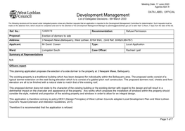 Development Management List of Delegated Decisions - 6Th March 2020