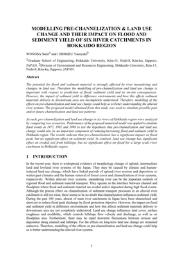 Modelling Pre-Channelization & Land