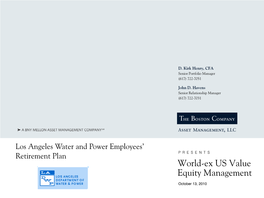 Small Capitalization Value Equity Management