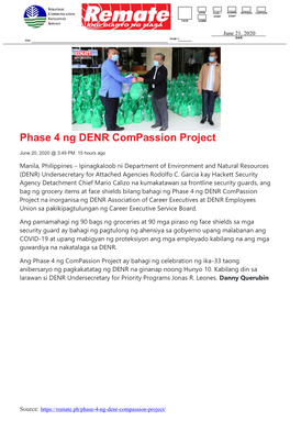 Phase 4 Ng DENR Compassion Project