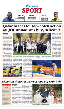 Qatar Braces for Top-Notch Action As QOC Announces Busy Schedule