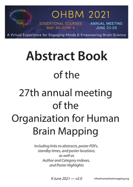 OHBM 2021 Abstract Book