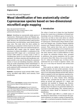 Wood Identification of Two Anatomically Similar Cupressaceae