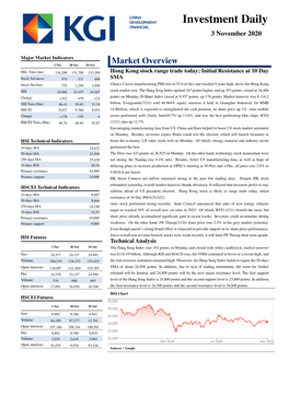 Hong Kong Stock Range Trade Today