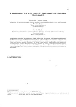 A Methodology for Motif Discovery Employing Iterated Cluster Re-Assignment