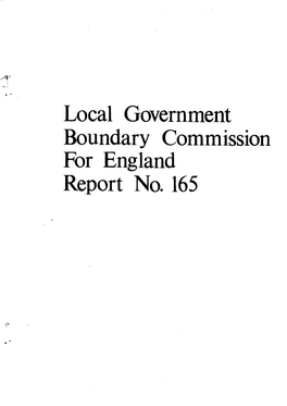 Local Government Boundary Commission for England Report No