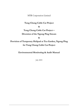 Diversion of the Ngong Ping Stream Provisi