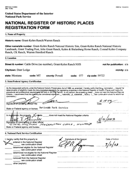 National Register of Historic Places Registration Form