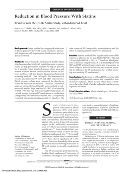 Results from the UCSD Statin Study, a Randomized Trial