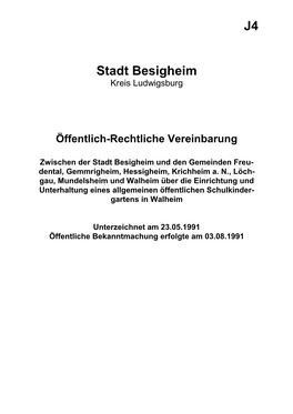 Öffentlich-Rechtliche Vereinbarung