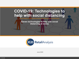 COVID-19: Technologies to Help with Social Distancing