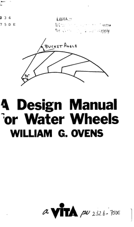&lt;V Design Manual Or Water Wheels