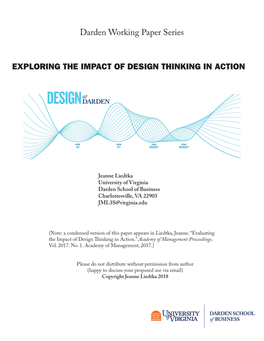 Academic Paper Exploring the Impact of Design Thinking in Action