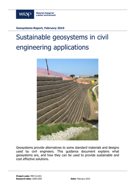 Sustainable Geosystems in Civil Engineering Applications