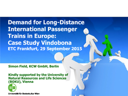 Case Study Vindobona ETC Frankfurt, 29 September 2015