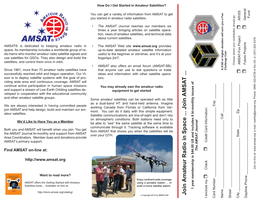 Join Amateur Radio in Space ... Join AMSA T