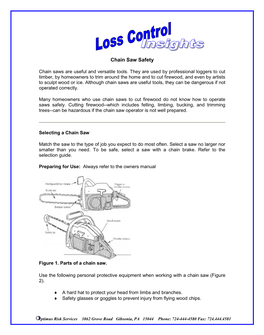 Chain Saw Safety