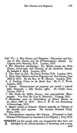 New Guinea and Polynesia