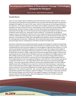 Publication Development and Status of Downstream Passage