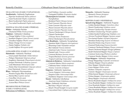 Butterfly Checklist Chihuahuan Desert Nature Center & Botanical Gardens CDRI August 2007