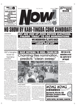 No Show by Kabi-Tingda Cong Candidate