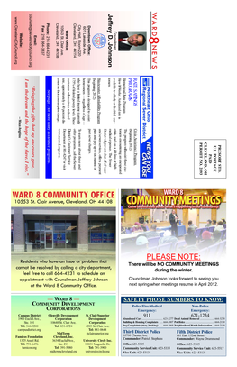 Ward 8 News ~ Winter 2012