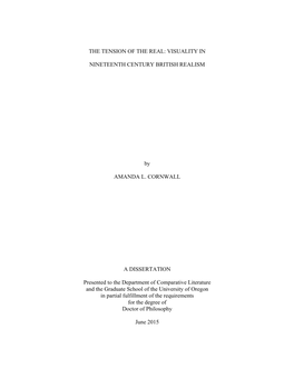 The Tension of the Real: Visuality in Nineteenth Century British Realism