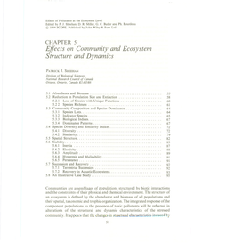 Effects on Community and Ecosystem Structure and Dynamics