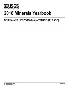 The Mineral Industry of Bosnia and Herzegovina in 2016