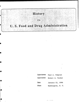 FDA Oral History Interview, Pumpian