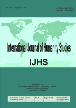Published by Institute for Research and Community Services Sanata Dharma University Yogyakarta, Indonesia