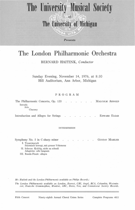 The London Philharmonic Orchestra