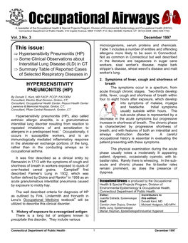 Interstitial Lung Disease, Occupational