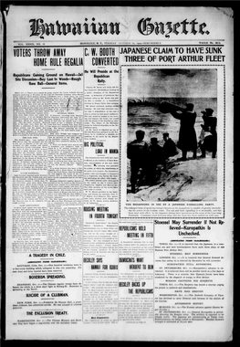 C, W, BOOTH JAPANESE CLAIM to HAVE SUNK THREE of ARTHUR FLEET HOME RULE REGALIA CONVERTED PORT .Ys'aa'aaaa'a'aaafaaaas'aaa'aaaa'ata - - - -- ' -- - -- ...-T F&-I..-