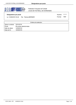 Désignations Par Poule