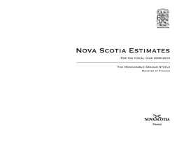 Budget 2009 Estimates