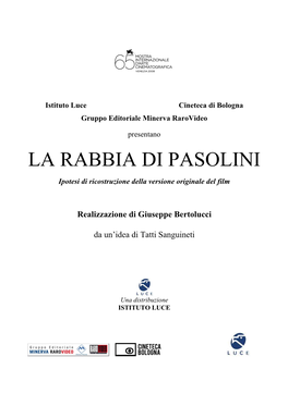 Pressbook La Rabbia Di Pasolini ITALIANO Definitivox