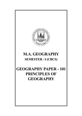 Geography Semester - I (Cbcs)