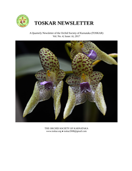 Toskar Newsletter